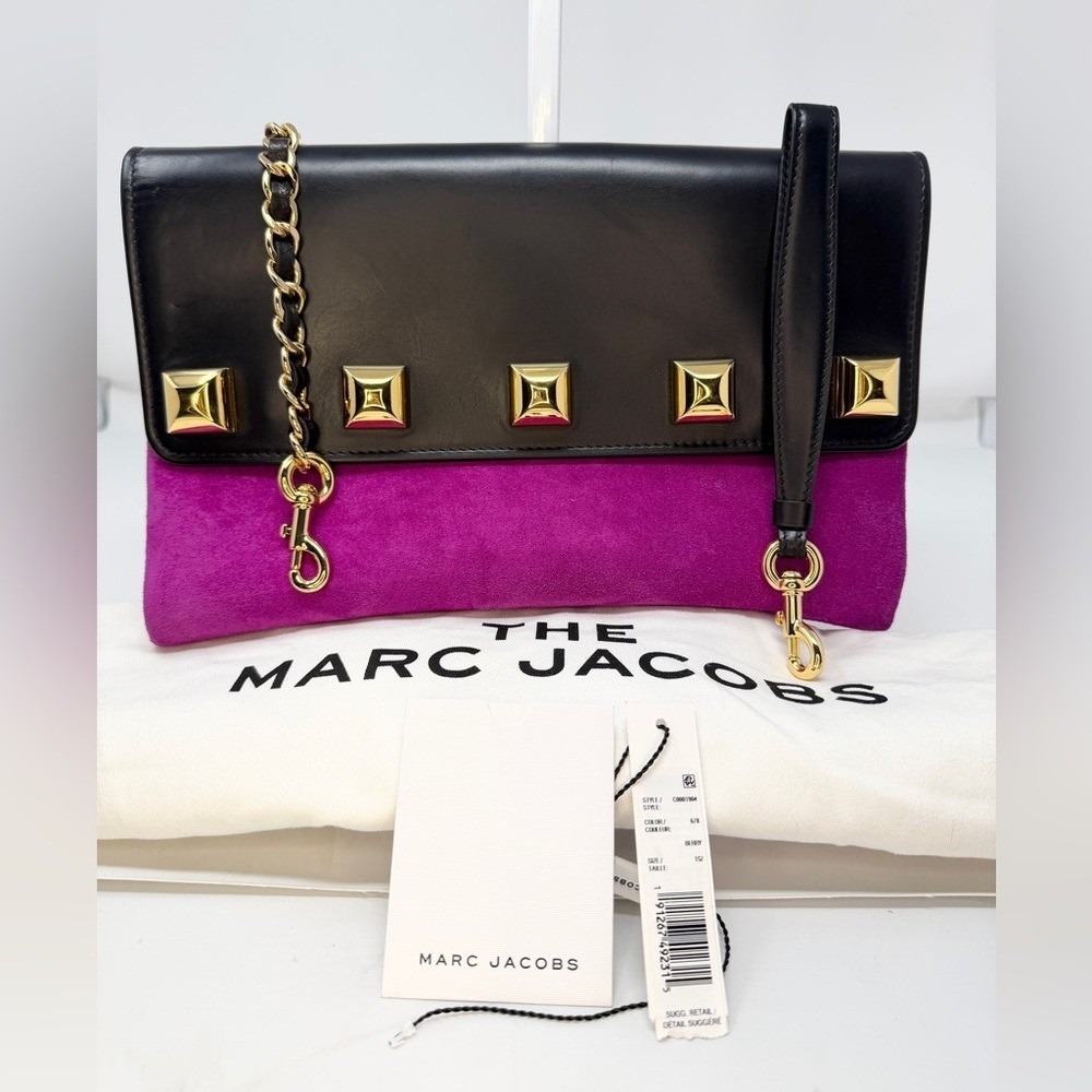 Marc Jacobs Montana Studded Suede/Leather Crossbody/Clutch Fall-Winter 2018